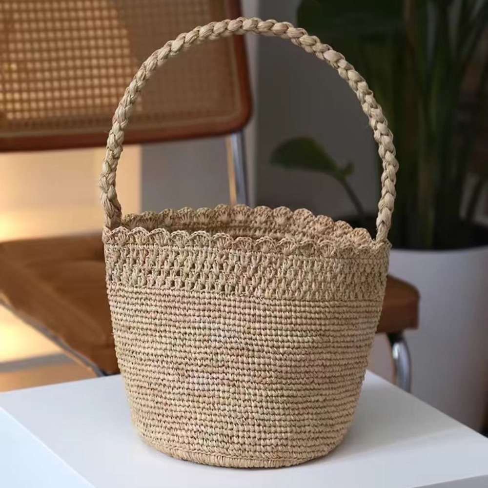 Women'S Raffia Bags - Tas Ember Jerami Rajutan Buatan Tangan
