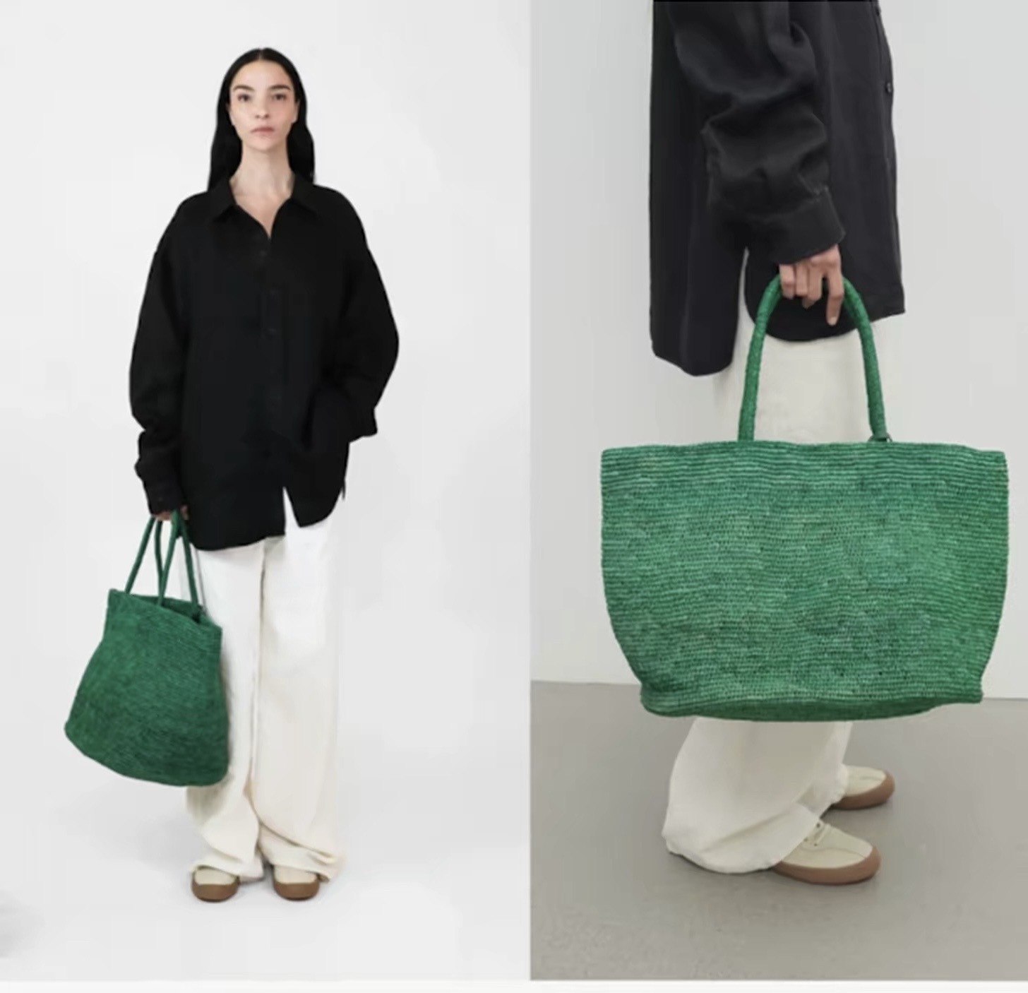 Tas Tote Rajut Rafia Buatan Ta - Women'S Raffia Bags ulasan dan harga